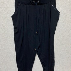 #3387 レディース　M サルエルパンツ　五分丈　七分丈