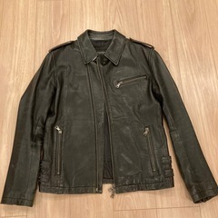 BURBERRY BLACK LABEL 羊革 ライダース レザ...