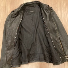 BURBERRY BLACK LABEL 羊革 ライダース レザージャケット の画像