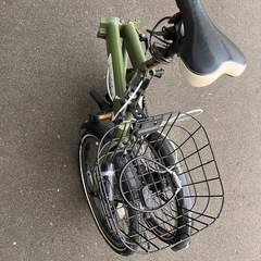 折りたたみ自転車変速付き　かご付き　パンクあり　さびあり