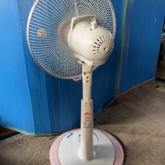 扇風機 ユアサ DY-3308PRI 2013年製 ホワイト ピンク　の画像