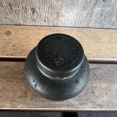 【GO-278】茶入 茶筒 茶道具 錫 間村自造の画像