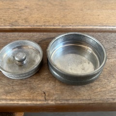 【GO-278】茶入 茶筒 茶道具 錫 間村自造の画像