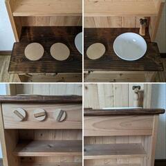 キッチン おままごと おもちゃ 木製 ハンドメイドの画像