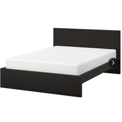 IKEA MALM ベッドフレーム（ブラックブラウン）（ダブルベッド）の画像