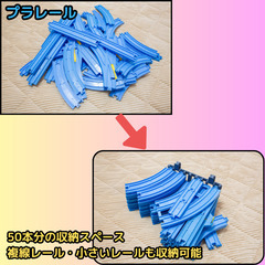レール収納 プラレール版 ※3ヶ購入用 (2個目以降連結可能 みせる収納)の画像