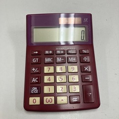 取引場所 南観音 K2410-585  11桁電卓 赤 汚れキズあり