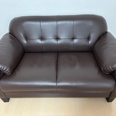ニトリ1.5人フェイクレザーソファー