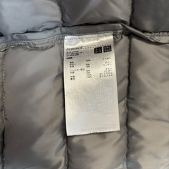 【終了】ユニクロ　ダウンコート　ライト　グレー　Ｌサイズの画像