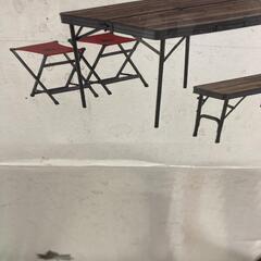 美品　ロゴス　ベンチ&チェアテーブルセット　の画像