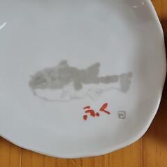 【未使用】片岡鶴太郎オリジナル　美濃焼お皿2枚の画像