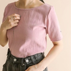 【新品】mystic mline ちび半袖Tシャツ ピンクの画像
