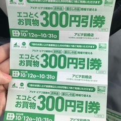 アピタ前橋店で使える300円割引券