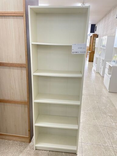 ★ジモティ割あり★ IKEA 本棚 白 H180.5×D24×W60 クリーニング済み TJ9354