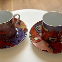スペイン製デミタスカップ&ソーサー2客😻