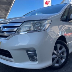 安心の1年保証付き☆フリップダウンモニター付き☆月々1.2万円〜分割払い可❗️車検2年付き！大人気☆日産 セレナ ハイウェイスター☆8人乗り☆ナビ付き☆走行中DVD見れます☆ETC付き☆バックカメラ☆ドラレコ付きのフル装備☆両側スライドドア☆クルーズコントロール搭載☆ウィンカーミラー☆フル装備☆事故修復歴無し☆車内広々三列シート‼️の画像