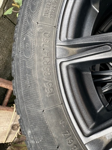 155/65 14 スタッドレス4本セットホイール付