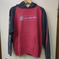HURLEY ハーレー パーカー レッド＆グレー M 綿８０％ポリエステル２０％の画像