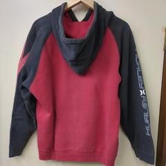 HURLEY ハーレー パーカー レッド＆グレー M 綿８０％ポリエステル２０％の画像