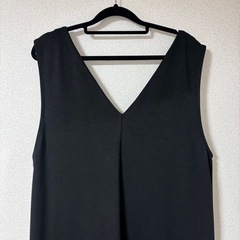 前後2way 　ジャンパースカート　黒　ロングの画像