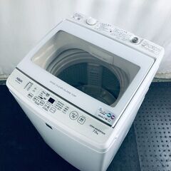 ID:sd25690 アクア AQUA 洗濯機 一人暮らし 大きめ 中古 2019年製 全自動洗濯機 7.0kg キーワードホワイト 送風 乾燥機能付き AQW-GV7E7  【リユース品：状態A】【送料無料】【設置費用無料】