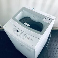 ID:sg218600 ニトリ 洗濯機 一人暮らし 中古 2022年製 全自動洗濯機 6.0kg ホワイト 送風 乾燥機能付き NTR60  【リユース品：状態A】【送料無料】【設置費用無料】