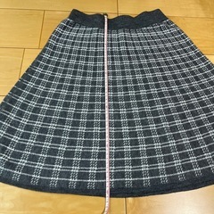 anySiS Aラインスカート チェック グレー　リバーシブルの画像