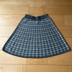 anySiS Aラインスカート チェック グレー　リバーシブル