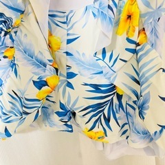 花柄 ワンピース 水着 大きいサイズ 体型カバーワイヤー入り 5XL 19号の画像