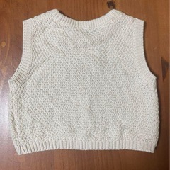 【美品】 petitmain アイボリー ケーブル編み ノースリーブの画像