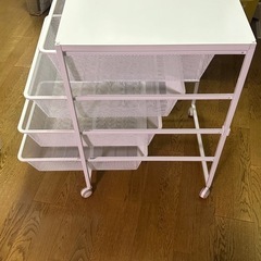 4段引き出し付き、キッチンワゴンの画像