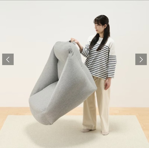 無印エアーソファ　空気でできたソファ　グレー　【ほぼ新品】