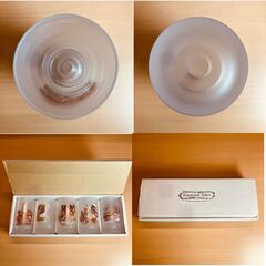 フォックスウッドものがたり すりガラスグラス５Pセット（1985年モノ）②の画像