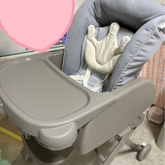 ハイローチェア、アップリカ、手動、ベビー椅子