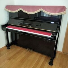 YAMAHA ヤマハ アップライトピアノ YU3SZ 椅子・カバー付き 消音機能の画像