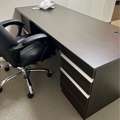 引取り限定　オフィス家具　オフィス机　事務　デスク　チェアセット　社長