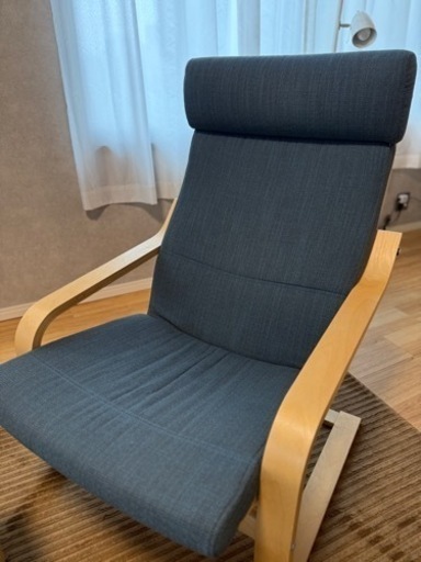 【ほぼ新品】IKEA/パーソナルチェア/ポエング/ダークブルー