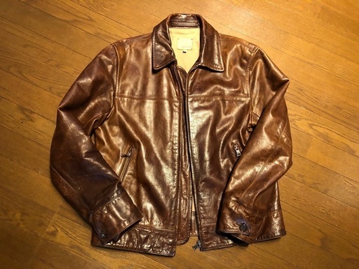 バナナリパブリック　レザージャケット　ハーレーなどに　ライダース　本革　革ジャン