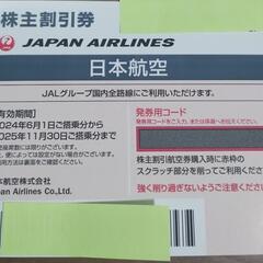 日本航空　JAL　株主優待券　株主割引券