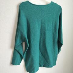 ⭐️a.v.v⭐️サイズМ レディース　七分ニットセーター　グリーン　ニット　セーターの画像