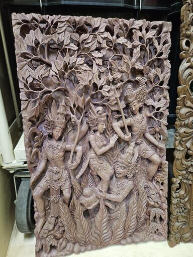 透かし彫り　一枚板　工芸品　2種類セット 透かし彫り 一枚板 工芸品 2種類セット
