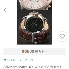 ビックフェイスSalvatore Marra メンズウォッチ/サルバトーレマーラ　SM14123PGWHの画像