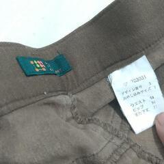 ブラウン　リボンポケット　ストレッチパンツ　ブーツカットの画像