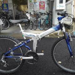 中古自転車３３０６　前後タイヤ新品！　マウンテンバイク　Wサスペ...