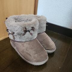 17センチ　リボン　ムートンブーツ