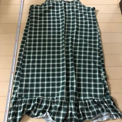緑色チェック柄ワンピース