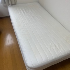 無印 足付きマットレス シングルベッド