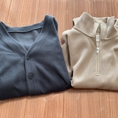 無印カーディガン&coenニット