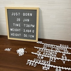 レターボード 月齢 フォト 看板 文字パーツ付き 寝相アート ウ...