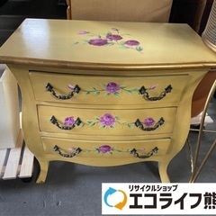 【訳あり】猫足3段チェスト